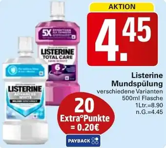 WEZ Listerine Mundspülung Angebot