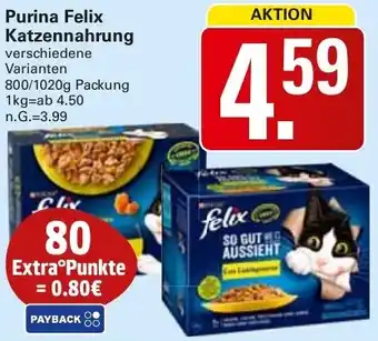 WEZ Purina Felix Katzennahrung Angebot