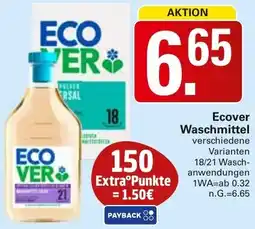 WEZ Ecover Waschmittel Angebot