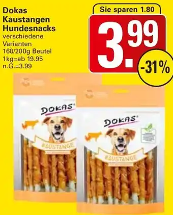 WEZ Dokas Kaustangen Hundesnacks Angebot