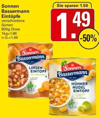 WEZ Sonnen Bassermann Eintöpfe Angebot