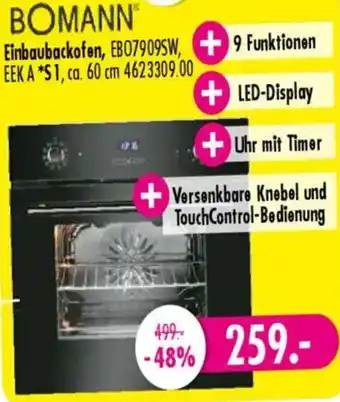 Möbel Boss BOMANN Einbaubackofen Angebot