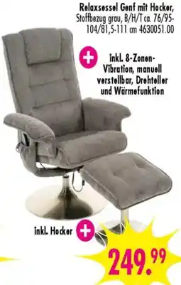 Möbel Boss Relaxsessel Genf mit Hocker Angebot