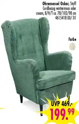 Möbel Boss Ohrensessel Oskar Angebot