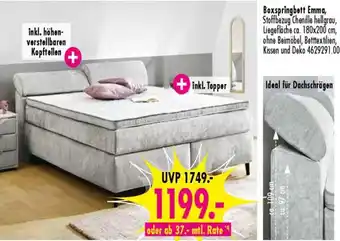 Möbel Boss Boxspringbett Emma Angebot
