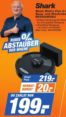 K+B Expert Shark Matrix Plus 2-in-1 Saug- und Wischroboter RV2620WDEU Angebot