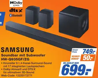K+B Expert SAMSUNG Soundbar mit Subwoofer HW-Q935GF/ZG Angebot