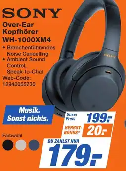 K+B Expert SONY Over-Ear Kopfhörer WH-1000XM4 Angebot