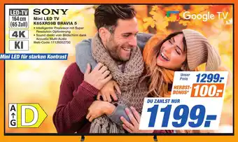 K+B Expert SONY Mini LED TV K65XR59B BRAVIA 5 Angebot