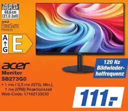 K+B Expert acer Monitor SB273G0 Angebot