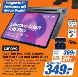 K+B Expert Idea Tab Pro, inkl. Lenovo Tab Pen Plus und Moto Buds Angebot