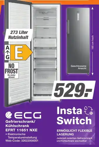 K+B Expert ECG Gefrierschrank/ Kühlschrank EFRT 11851 NXE Angebot