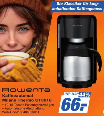 K+B Expert Rowenta Kaffeeautomat Milano Thermo CT3818 Angebot