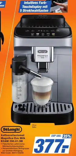 K+B Expert DeLonghi Kaffeevollautomat Magnifica Evo Milk ECAM 290.61.SB Angebot