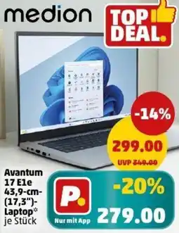 PENNY Medion Avantum 17 E1e 43,9 cm (17,3") Laptop Angebot