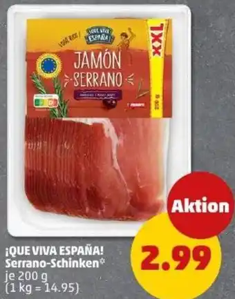 PENNY ¡QUE VIVA ESPAÑA! Serrano-Schinken Angebot