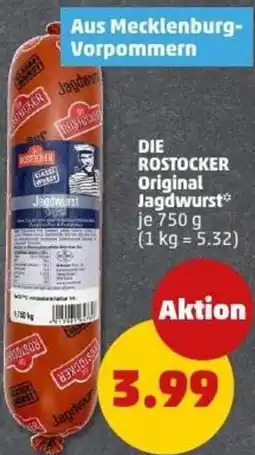 PENNY DIE ROSTOCKER Original Jagdwurst Angebot