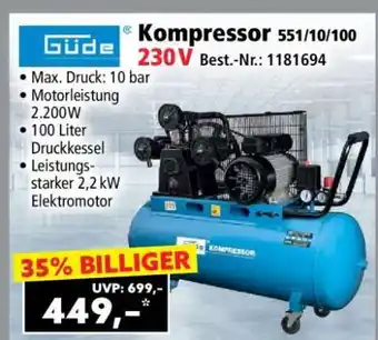 Norma Güde Kompressor 551/10/100 230V Angebot