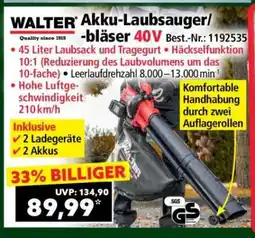Norma WALTER Akku-Laubsauger/-bläser 40V Angebot