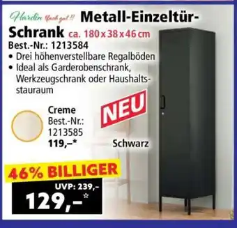 Norma Metall-Einzeltür-Schrank Angebot