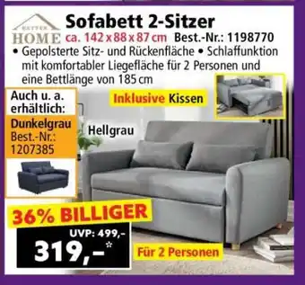 Norma Sofabett 2-Sitzer Angebot