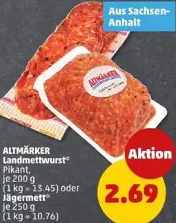 PENNY ALTMÄRKER Landmettwurst oder Jägermett Angebot