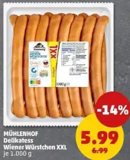 PENNY MÜHLENHOF Delikatess Wiener Würstchen XXL Angebot