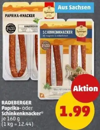 PENNY RADEBERGER Paprika- oder Schinkenknacker Angebot
