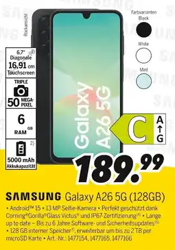 MEDIMAX SAMSUNG Galaxy A26 5G (128GB) Angebot