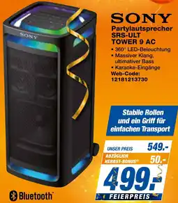 expert Techno Land SONY Partylautsprecher SRS-ULT TOWER 9 AC Angebot
