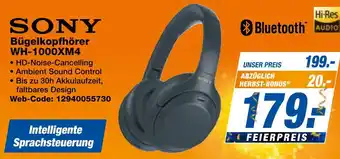 expert Techno Land SONY Bügelkopfhörer WH-1000XM4 Angebot