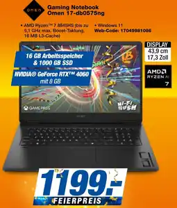 expert Techno Land Gaming Notebook Omen 17-db0575ng Angebot