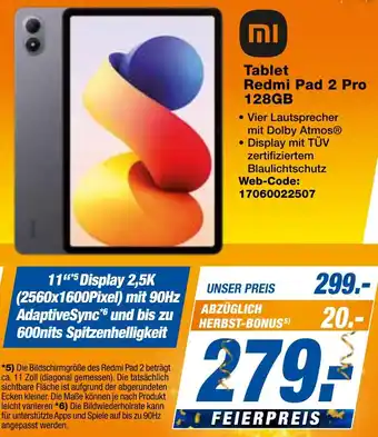 expert Techno Land Tablet Redmi Pad 2 Pro 128GB Angebot
