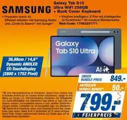 expert Techno Land SAMSUNG Galaxy Tab S10 Ultra WiFi 256GB + Book Cover Keyboard Angebot