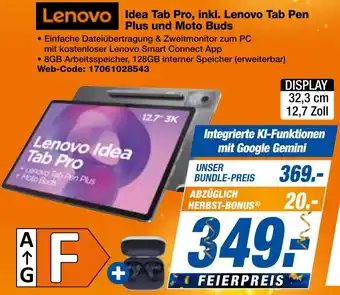 expert Techno Land Lenovo Idea Tab Pro, inkl. Lenovo Tab Pen Plus und Moto Buds Angebot