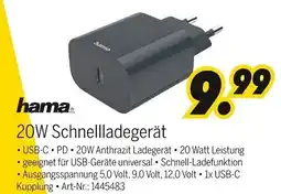 MEDIMAX hama 20W Schnellladegerät Angebot