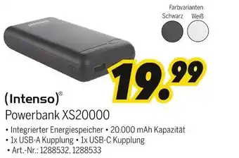 MEDIMAX (Intenso) Powerbank XS20000 Angebot