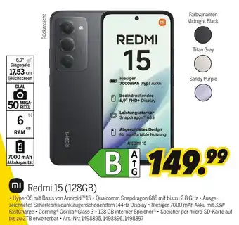 MEDIMAX Xiaomi Redmi 15 (128GB) Angebot