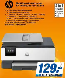expert Techno Land Multifunktionsdrucker HP OfficeJet Pro 8134e Angebot