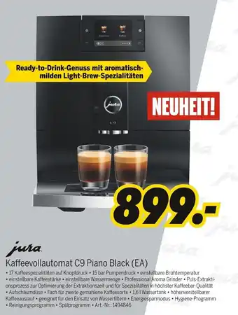 MEDIMAX jura Kaffeevollautomat C9 Piano Black (EA) Angebot