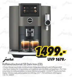 MEDIMAX jura Kaffeevollautomat S8 Dark Inox (EB) Angebot