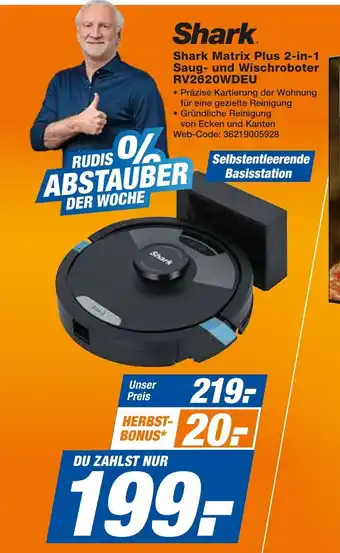 Expert Shark Matrix Plus 2-in-1 Saug- und Wischroboter RV2620WDEU Angebot