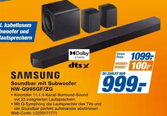 Expert SAMSUNG Soundbar mit Subwoofer HW-Q995GF/ZG Angebot