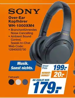 Expert SONY Over-Ear Kopfhörer WH-1000XM4 Angebot