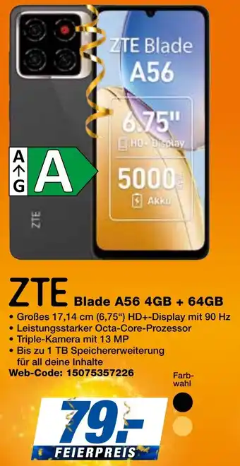 expert Techno Land ZTE Blade A56 4GB + 64GB Angebot