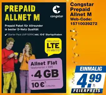 expert Techno Land Congstar Prepaid Allnet M Angebot