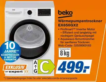 Expert beko Wärmepumpentrockner EX856GX2 Angebot