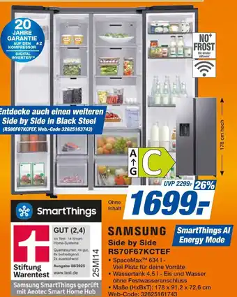 Expert SAMSUNG Side by Side RS70F67KCTEF Angebot