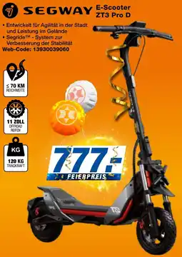 expert Techno Land SEGWAY E-Scooter ZT3 Pro D Angebot