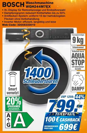expert Techno Land BOSCH Waschmaschine WGH244M7EX Angebot
